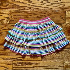 Mini Boden - Kids Striped Rainbow Skort - Size 7-8